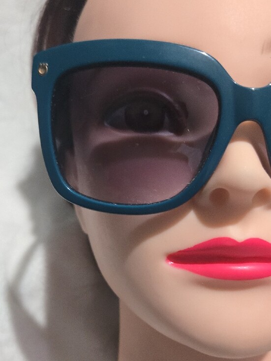Salvatore Ferragamo Teal Square Frame Sunglasses with Gradient Lenses main image 13